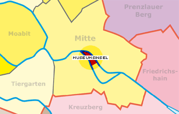 Karte Berlin: Lage Museumsinsel