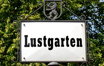 Schild: Lustgarten